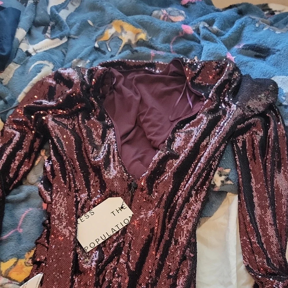 Dress the Population Deep Burgundy Dress - Picture 3 of 4